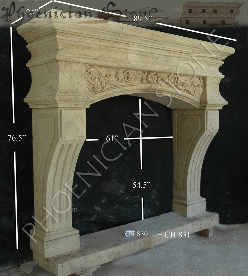 Hand Carved Stone Mantle CH 890